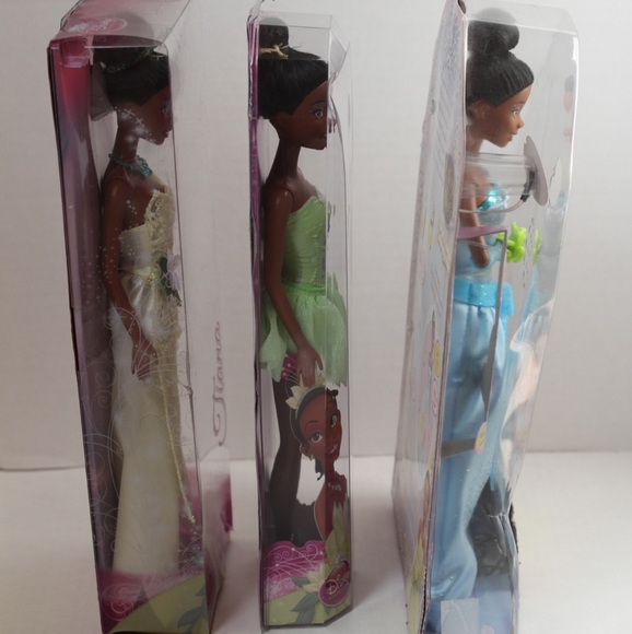 New In Box Disney Princess Tiana & The Frog 3 Bundle- Vintage Dolls - Picture 3 of 16